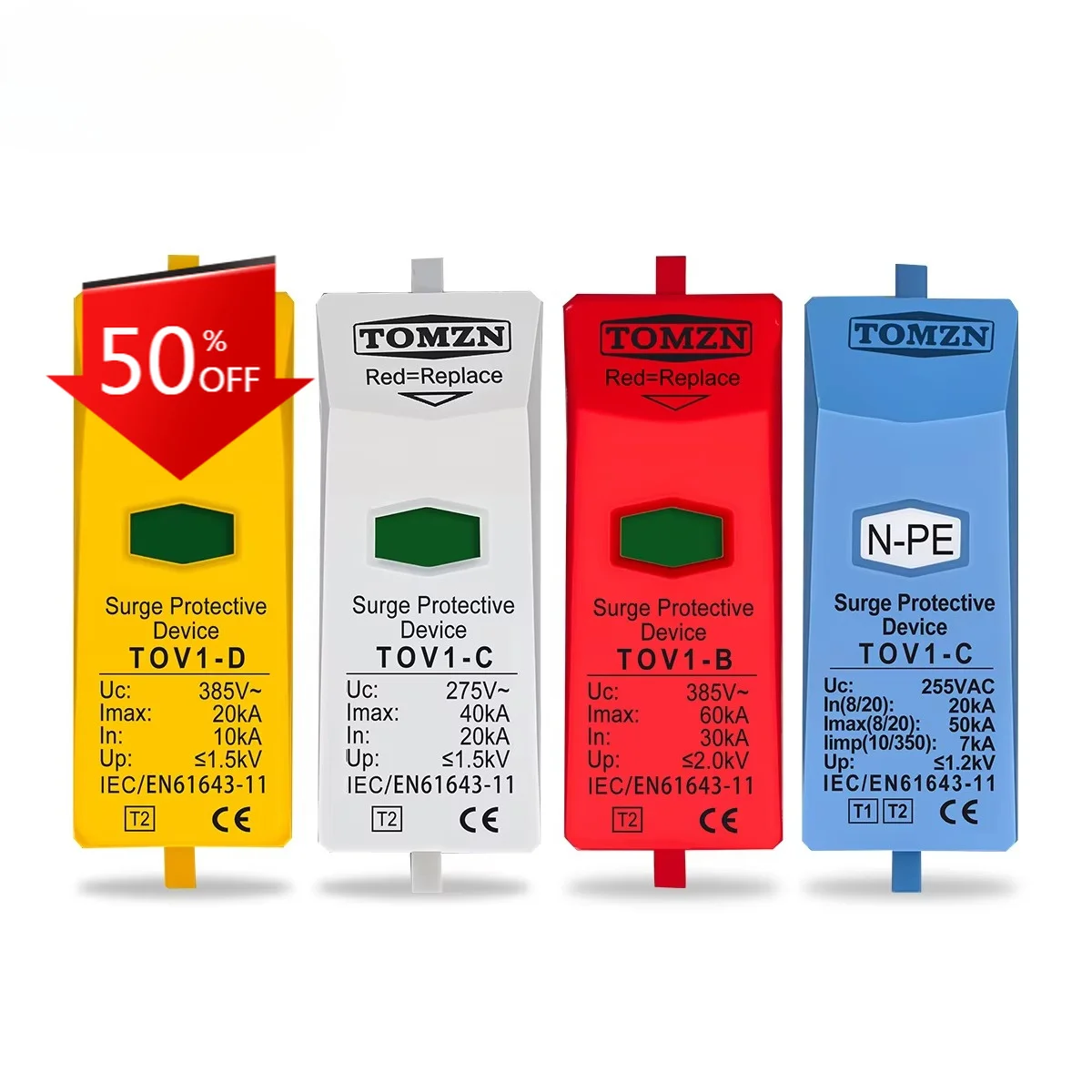 385V AC SPD Spare Replacement Cartridge Inserts Compatible with TOMZN Surge Arrester