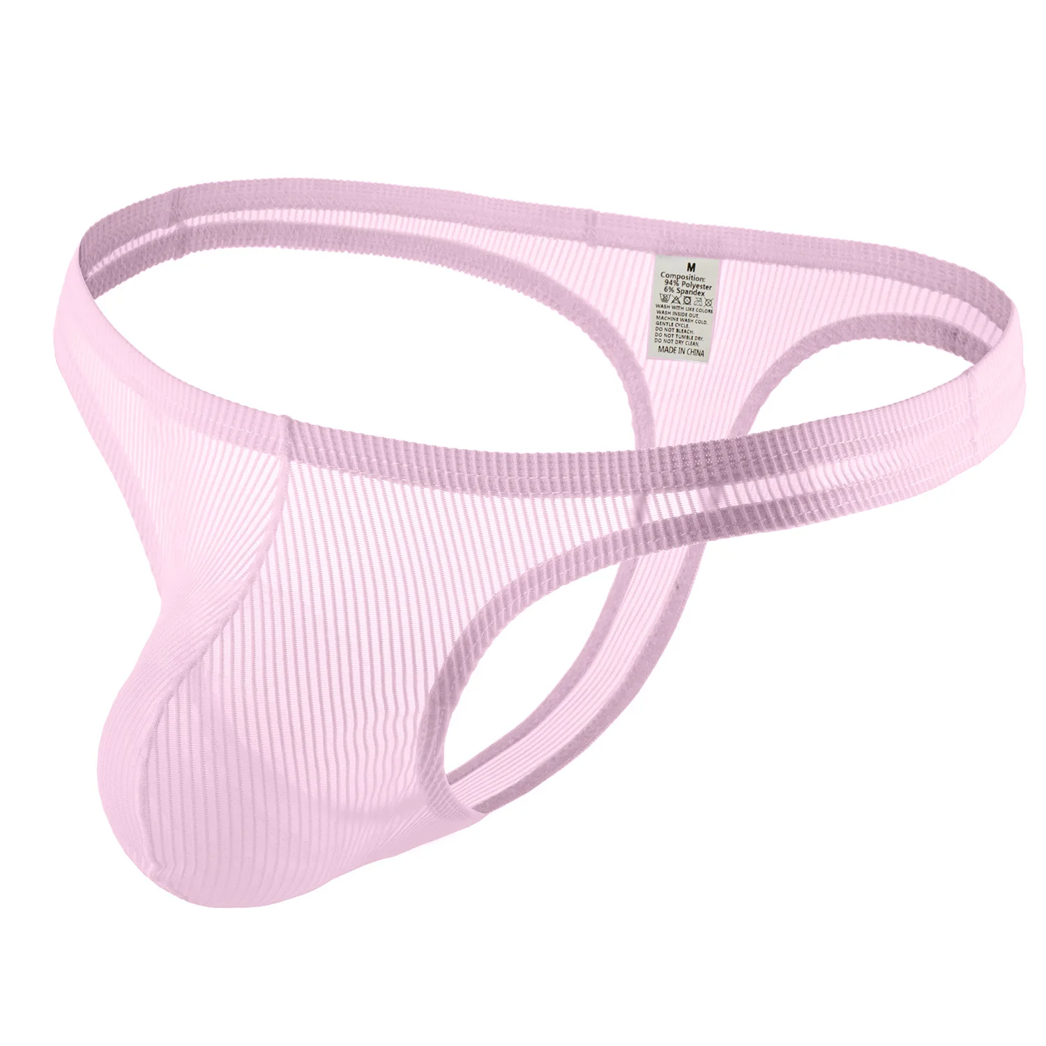 Men Striped Sheer G String Briefs Low Rise Pouch Design Thin Strap Stretch Sexy Male Underwear Breathable Panties 6 Colors Avail