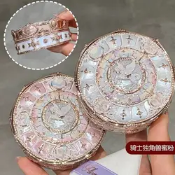Flower knows Knight Unicorn Cloud Powder Strawberry Cupid Pressed Powder Matte Soft Focus Oil Control Holding Powder