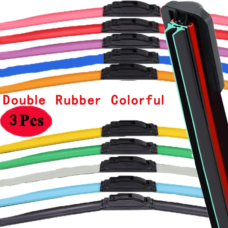 

For Toyota FJ Cruiser SUV 4.0 4WD GSJ1 2005 2006 2010 2011 2013 14 2018 2019 2020 Colorful Double Rubber Windshield Wiper Blades