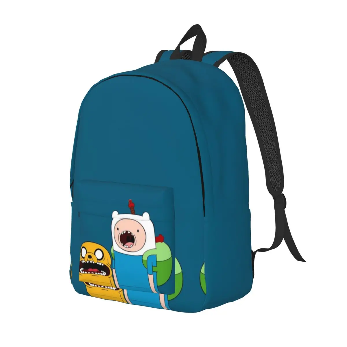 Finn The Human Printed Lightweight Casual Schoolbag For School, Outdoor, Shopping, Office 15.7in 17.7in