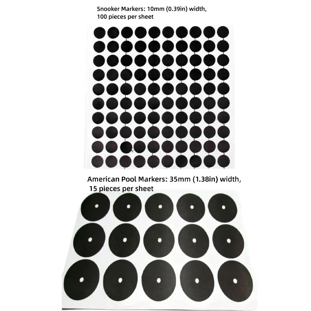 Cloth Billiards Table Accessories Round Thin Snooker Ball Sticker Lightweight Easy to Apply Billiards Ball Sticker