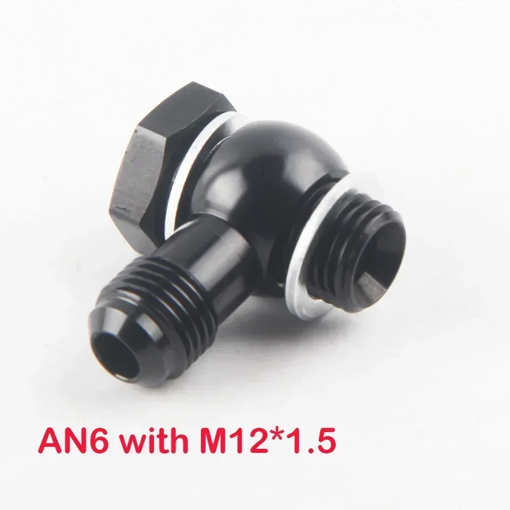 Bolzen Hydraulische Kupplungsschraube M12 x 1,5 M14 x 1,5 mit Aluminium-Banjo-Fitting Auslass-Banjo-Stecker an6 Fitting-Adapter 12 mm 14 mm