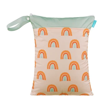 HappyFlute New Print 30*40CM Wet/Dry Bag Waterproof Multifunction Eco-Friendly Double Zippered Wetbag Travel Storage Bag