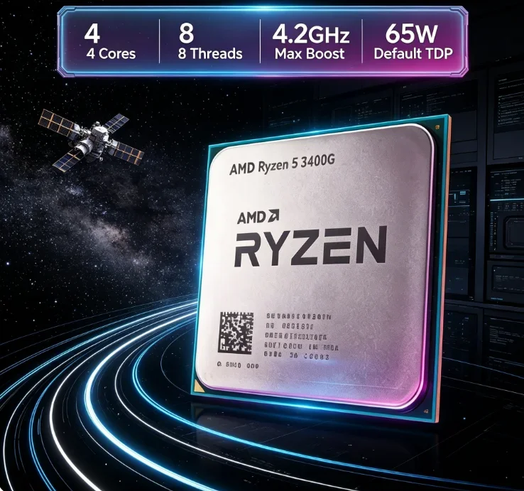 AMD Ryzen 5 3400G Low Power Energy Saving CPU 4 Core 8 Thread 3.7GHz Max 4.2GHz Vega 11 Suitable Mini ITX Build