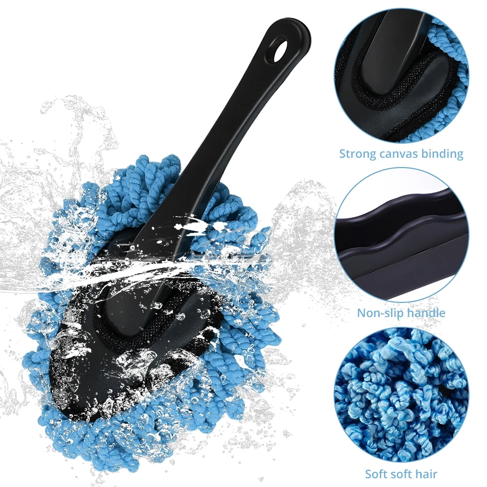Car Dust Removal Small Duster Wipe Car Soft Brush Cleaning Mini Bristle Brush Dust Removal Nanofiber Car Interior Cleaning Mop view 5