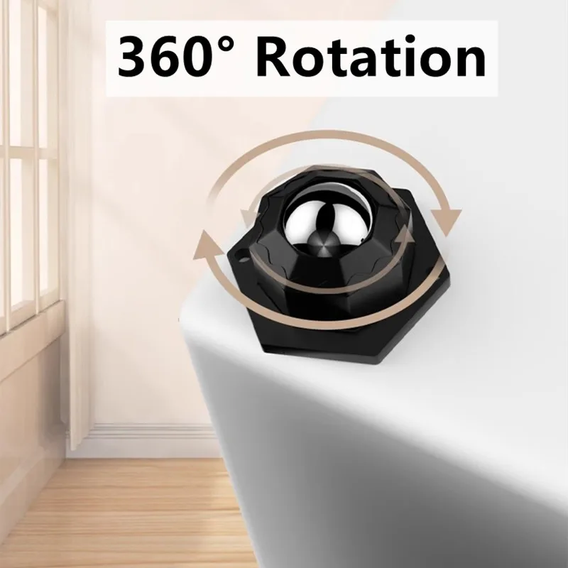 4Pcs Furniture Casters Wheels 200Kg Heavy Duty Universal Wheel 360° Rotation Stainless Steel Strong Self Adhesive Casters Wheels