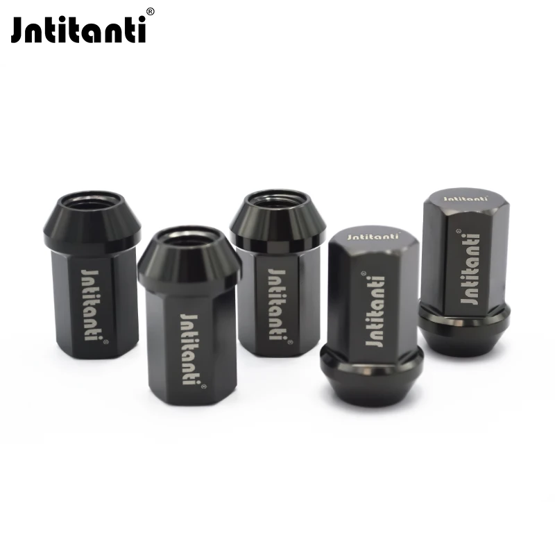 Jntitanti M14*1.5*35/45mm Closed End Cone Seat Gr.5 Titanium Lug Nut Wheel Nut for VW AUDI TESLA Racing Car