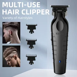 Barber Cordless Hair Trimmer 0mm Zero Gapped Engraving Hair Clipper Detailer Professional Electric Finish Cutting Machine