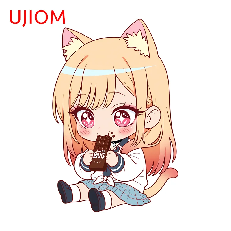 UJIOM Chibi Kitagawa Marin Wall Sticker Stationery Items Scratch Proof PVC Decal Unique Game Room Decor Accessories in AE