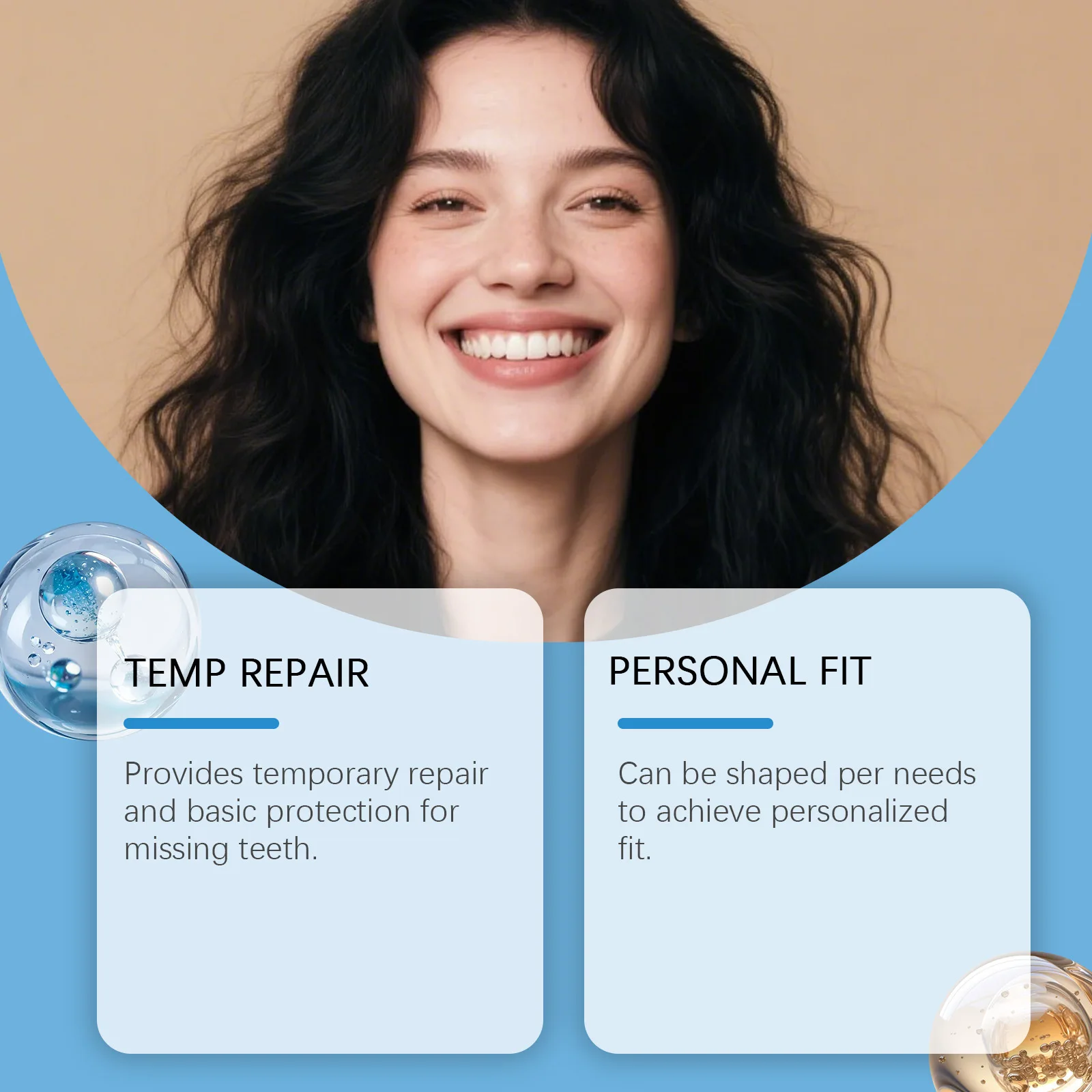 Smile Mend Tooth Repair Filling Temporary Tooth Filler Material Granules Moldable False Teeth Broken Missing Teeth Gaps 30g