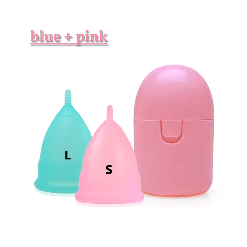 

2 шт. женские менструальные чаши медицинского класса, гигиенические силиконовые чаши для менструации, многоразовые, с функцией стерилизации.