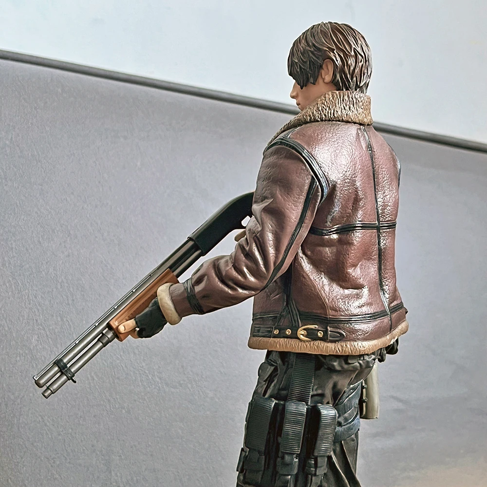 Biohazard Leon Scott Kennedy Anime Figure Brown Jacket Evil Police Game Model Toy Collection Birthday Gifts
