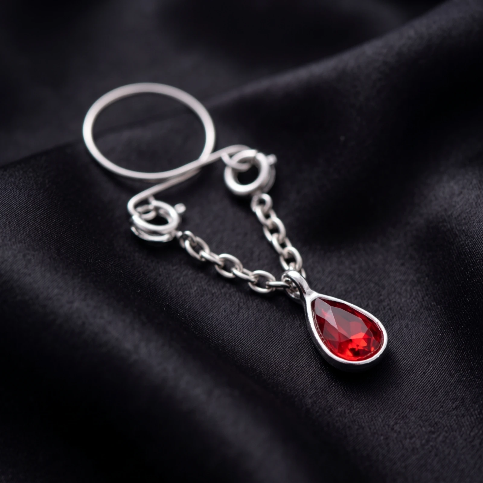 Nipple Rings with Dangle Charm Teardrop Nipple Piercing Jewelry Dangling Lightweight for Women, Intimate Wear, Clubwear