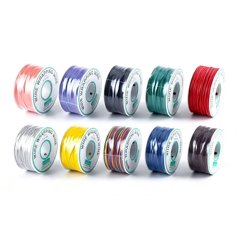 1pcs 30AWG 0.5MM PCB Flying Jumper Wire OK Line Wrapping Wrap Flexible Insulation Tin-Plated 250Meter 820FT Single Conductor