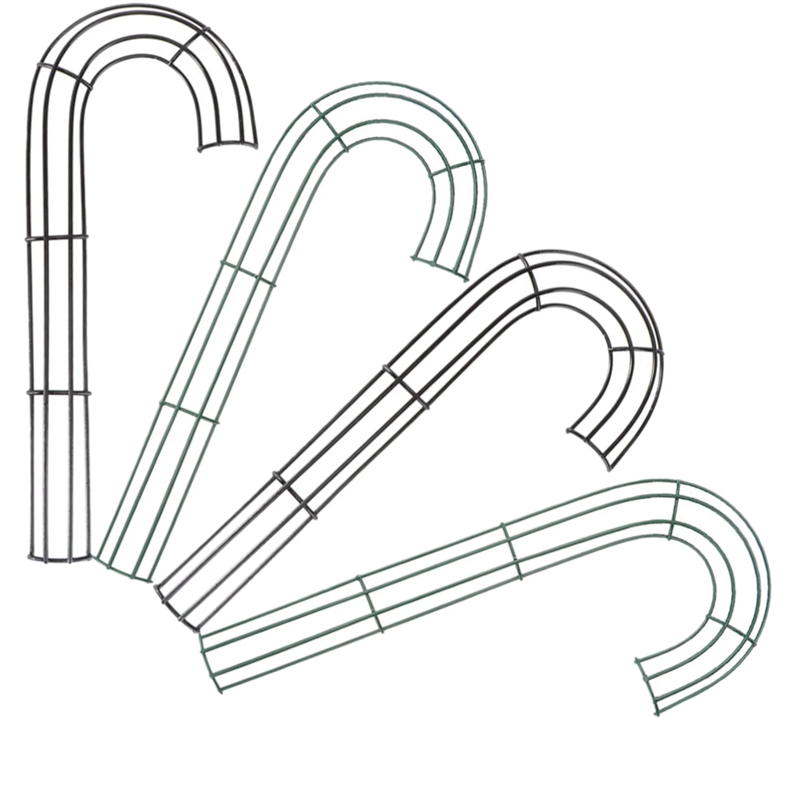 

4Pcs Iron Cane Shaped Wreath Frame Metal Wreath Making Tool DIY Garland Supplies Metal Floral Frame Garland Supplies