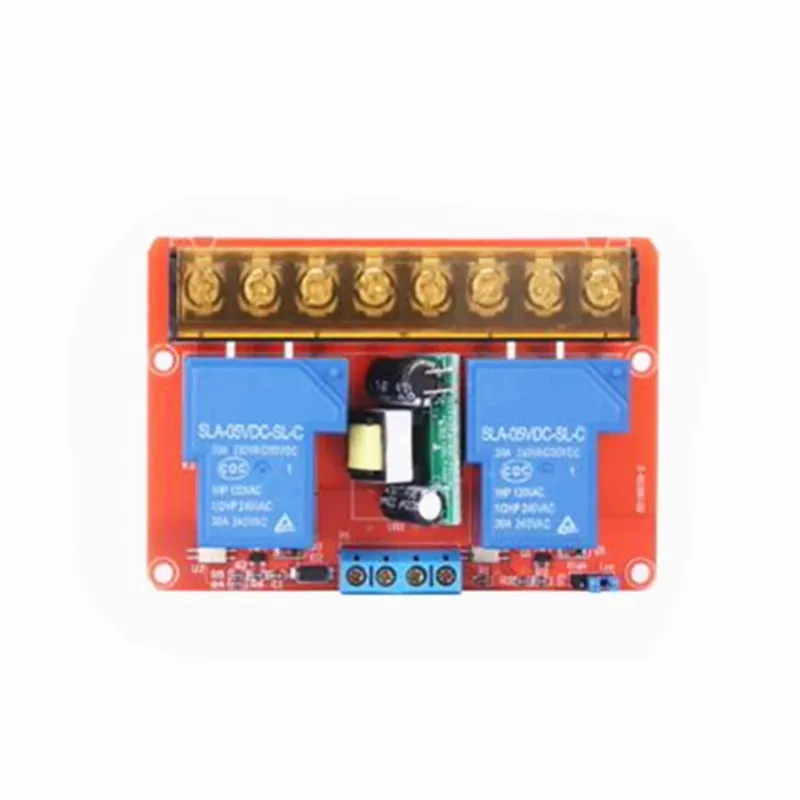 Control Relay AC100V-250V Relay AC100V-250V 30A High Power 2-Channel Relay DC5V High low Level Switch Module