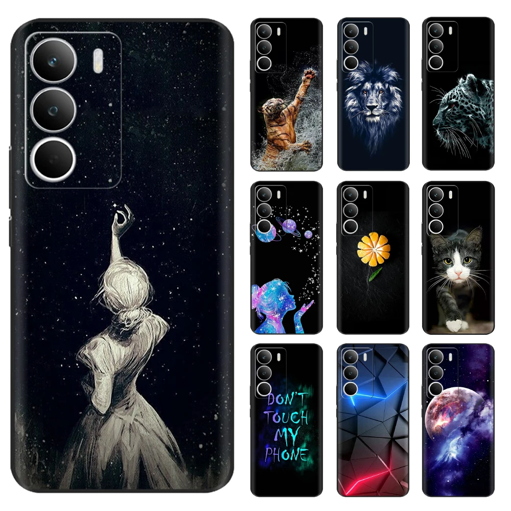 

For OPPO Realme C71 Case 6.67'' Soft TPU Black Silicone Cartoon Back Cover For Realme C71 C 71 RealmeC71 Cases Shockproof Fundas