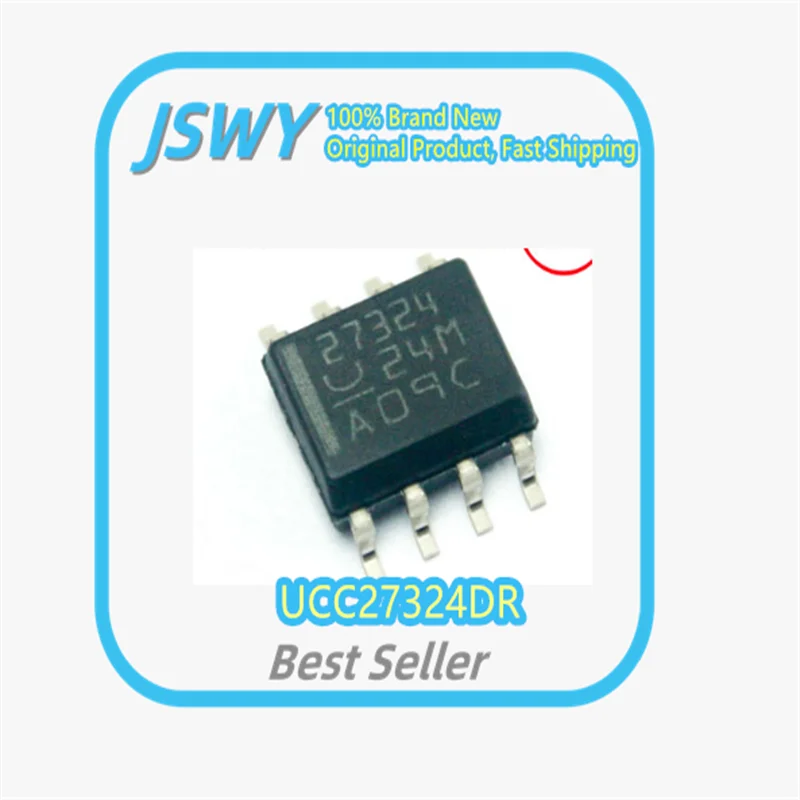 (10/50 pieces) UCC27324DR, silkscreened 27324, surface mount SOP-8 driver power management chip, brand new and original.