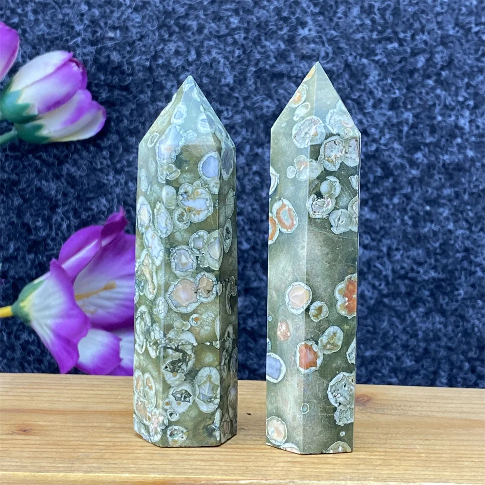 Varita mágica de ágata empapada en la lluvia de cristal Natural, piedras preciosas, atracción y oración de riqueza, regalo de decoración del hogar Mineral de alta calidad