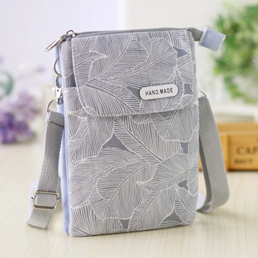 

Shoulder Bag Pastoral Mobile Phone Bag Leaves Mini Phone Crossbody Bag Fashion Cute Women's Messenger Bag Travel
