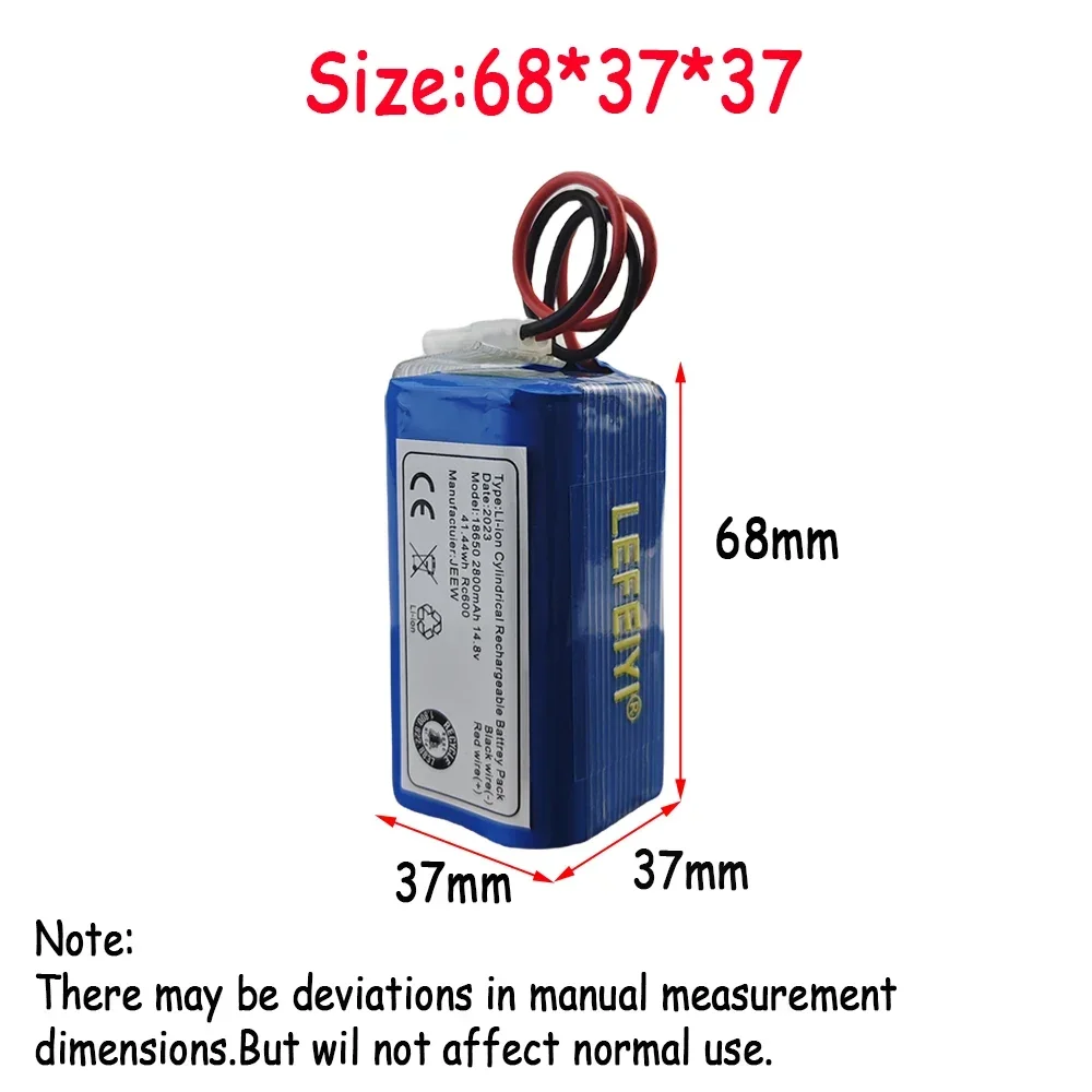 ✨📦14.8V 2800mAh Li-ion Da Tian Gong Battery Plug Battery For Rowenta Tefal Explorer Serie 20 40 60 Robot Vacuum Cleaner Battery