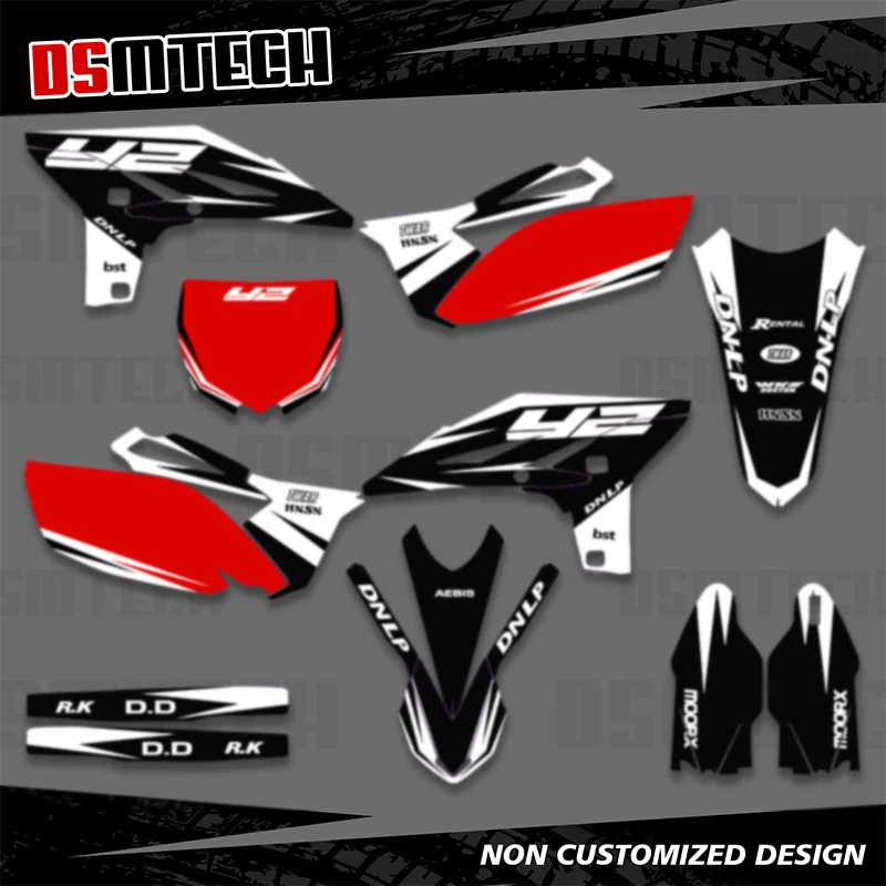 DSMTECH Graphics Dirt Bike Stickers Custom Vinyl Decals Kit for Yamaha YZ250F YZF250 2010 2011 2012 2013 Number Name Custom