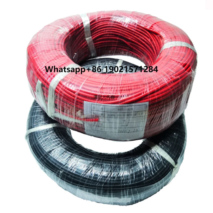

High Voltage Silicone Cable 50MM2 Super Soft 3 1/0 AWG Silicone Wire Ebike Inverter Energy Storage Battery Connection Cable Wire