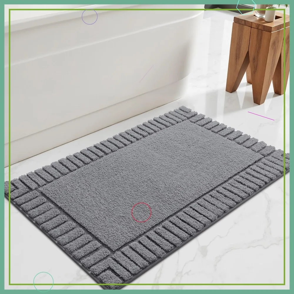 

Нескользящий коврик для ванной, ультрамягкая микрофибра, быстросохнущий впитывающий коврик для безопасной ванны в душе