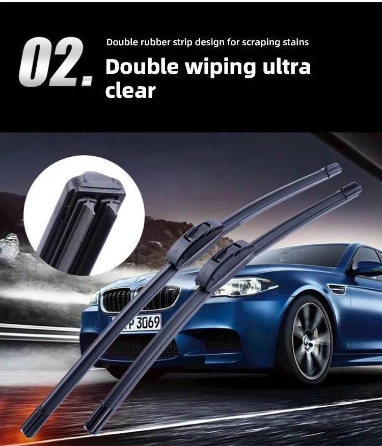 لمازدا MX-5 NB 1998 ~ 2003 2004 2005 رودستر مياتا مزدوجة المطاط الجبهة ممسحة شفرات نافذة الزجاج الأمامي فرش اكسسوارات السيارات #3