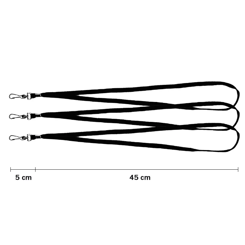 50 PCS Black Blue Red lanyards Safety Neck Rope For Card Holder Badge Keychain ID Card