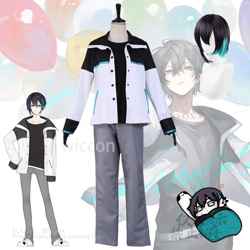 

Anime Virtual Idol Mayuzumi Kai Vtuber Cosplay Costumes Full Set Wigs Women Men Halloween Fashion Uniform Sets Suits Customized