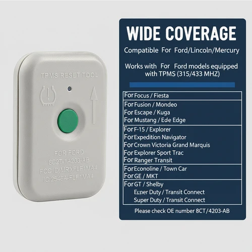 Imagen 2 del producto Mini Sensor TPMS, Monitor de presión de neumáticos, herramienta de reinicio TPMS TPMS19 8C2T1A203AB 8C2Z-1A203-A para Ford