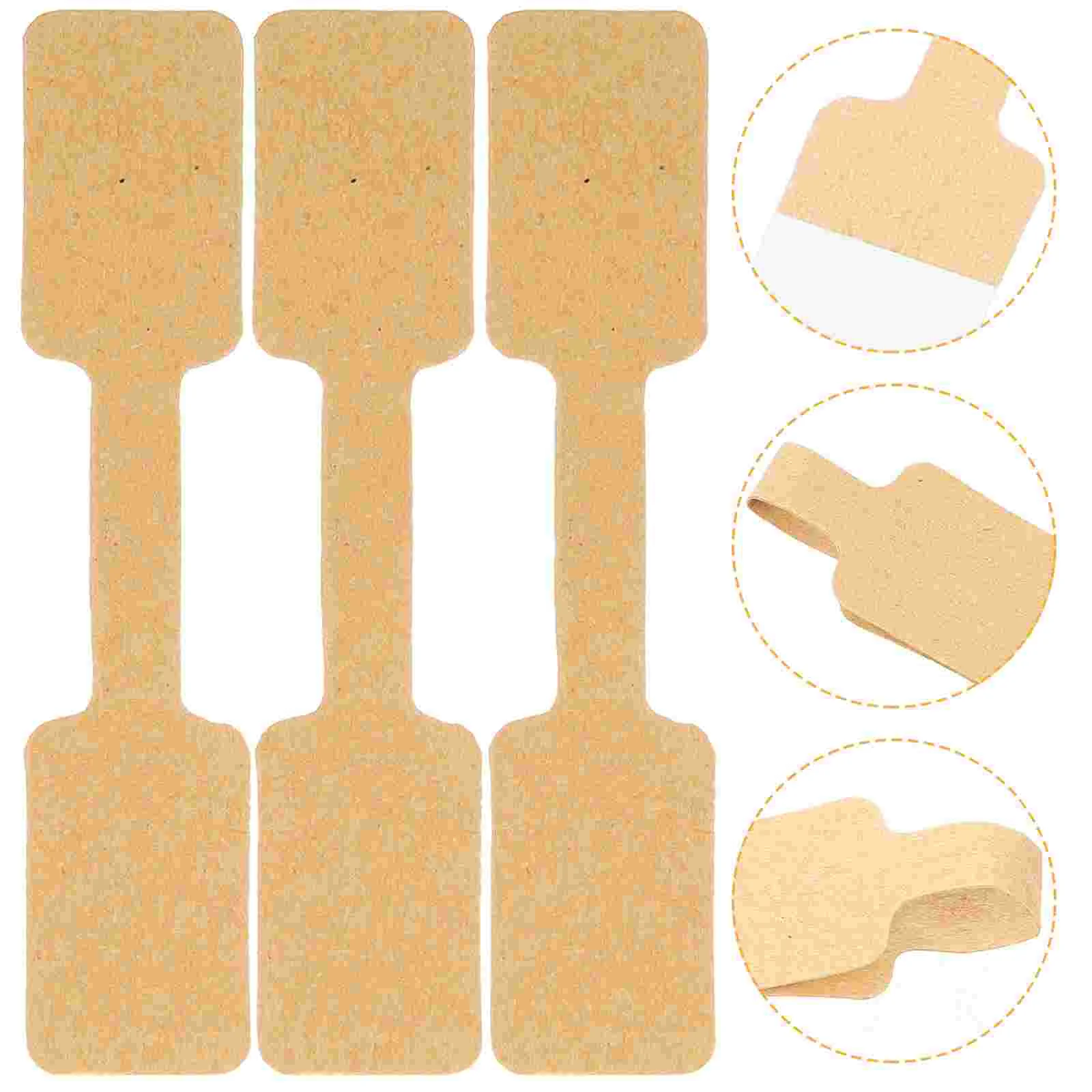 100 Pcs Jewelry Label Stickers Blank Price Tags Self-adhesive Identification Paper Labels