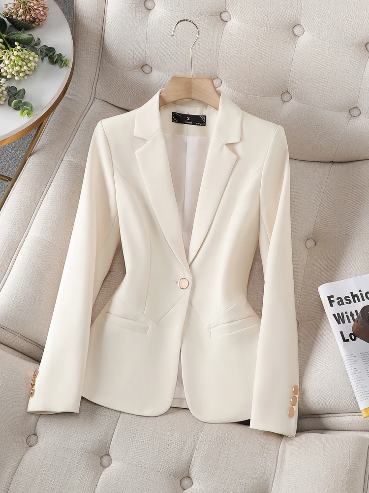 

Женская повседневная рубашка Ele Beige, осенняя новинка, в корейском стиле, модная, однотонная, для офиса, на пуговицах