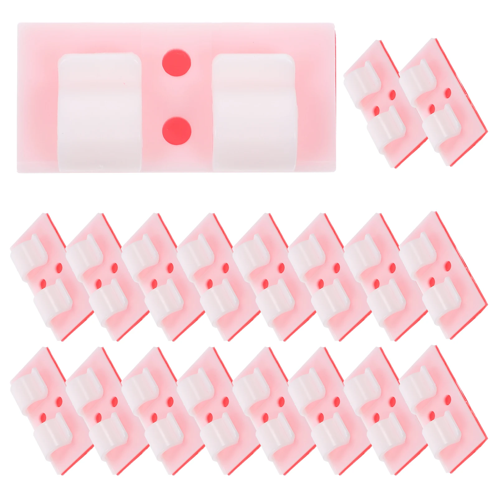 

26pcs Keeper Self-Adhesive Cable Organizer Double Row Cord Management Winder For Car Office Home Cable Storage Holder Wire
