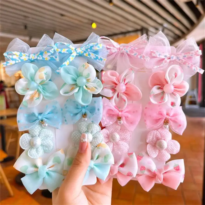 1 Set Girls Hair Band Flower Colorful Cute Cartoon Hair Rope Party Children Hair Ties Headdress Headwear Hair Accessories