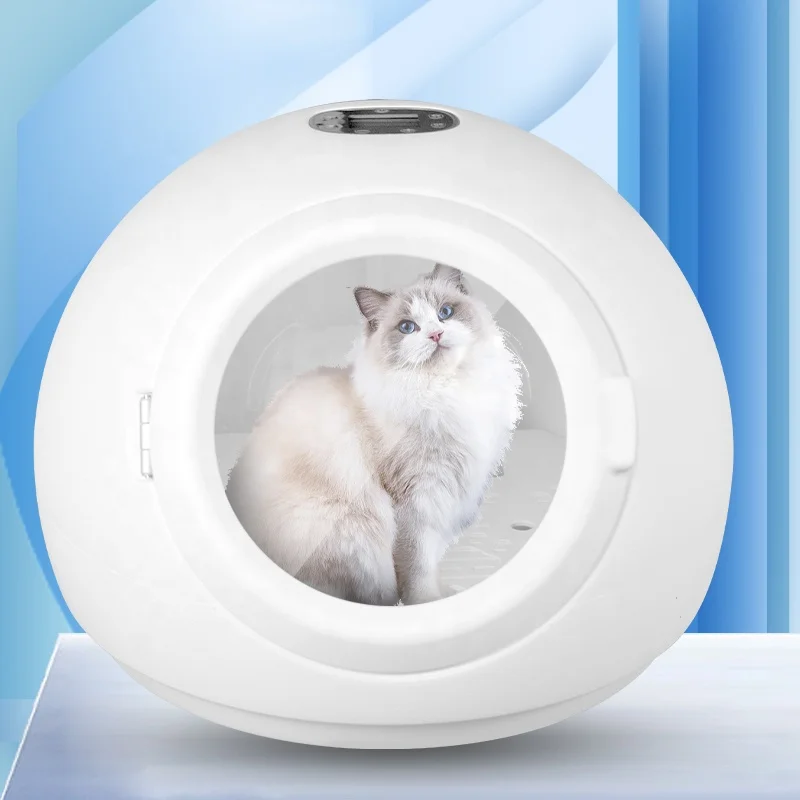 Intelligent Automatic Smart Eco-Friendly Pet Dryer Cabin Ultra Quiet ABS Fast Drying Blower 55L Chargeable 5-90min Timer Small