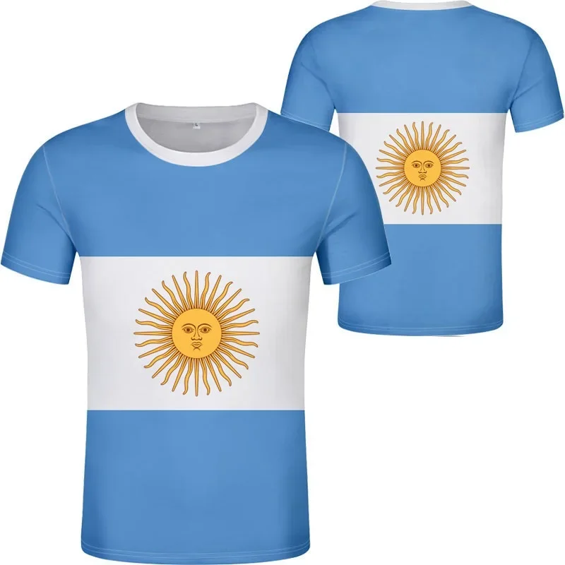 

ARGENTINA T Shirt Free Custom Name Number ARG Country Gyms 3d T-shirt Diy Text Clothes Print Not Fade Not Cracked Men's Clothing