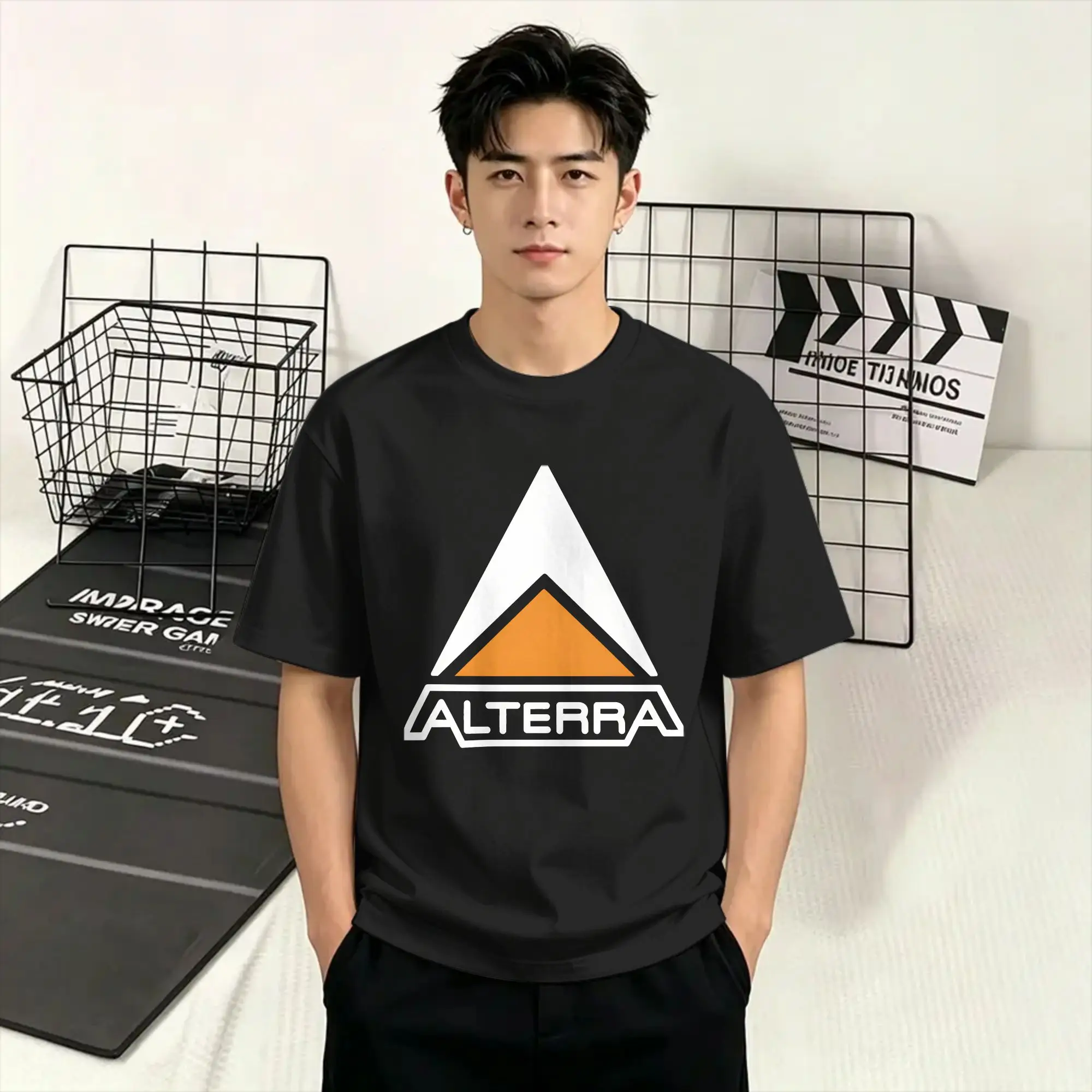 Lustige Subnautica 2 T-Shirts für Herren, O-Ausschnitt, 100 % Baumwolle, Alterra-Kurzarm-T-Shirts, bedruckte Kleidung – Detail 2