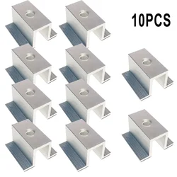 4/10Pcs Solar Middle Clamp PV For Frame Height 25 - 50mm Aluminum Photovoltaic Bracket Solar Panel Accessories Corrosion Resist