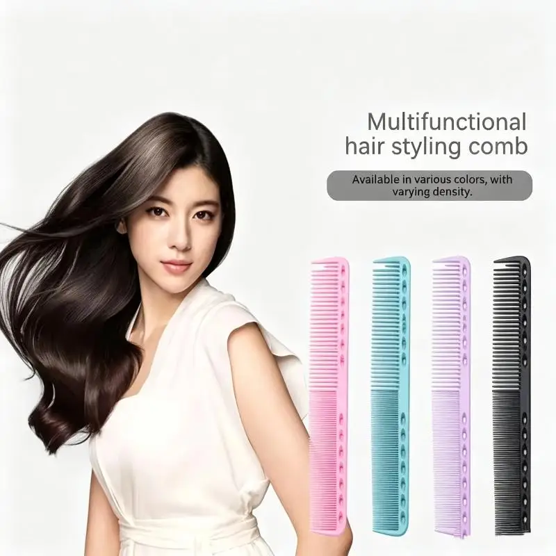 Professional Hairdressing Comb Dual Sided Carbon Fiber Barber Styling Comb Heat Resistant Cutting Carbon Comb Multi Color