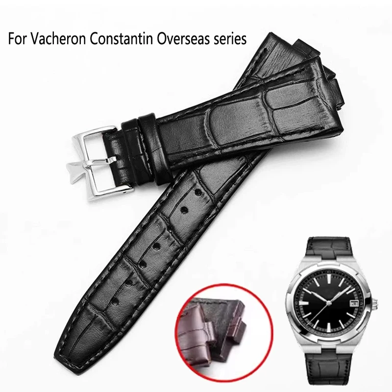 Breathable Wear-Resistant Cowhide Watch Bracelet for Vacheron Constantin Overseas VC49150 VC47040 7900V Premium Watch Straps