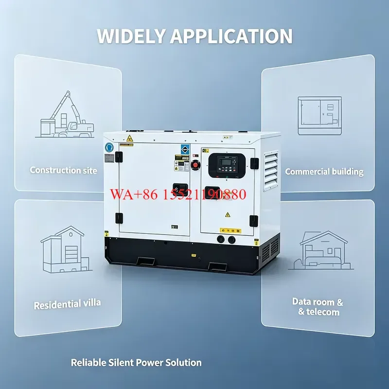 WMWMNU Super Silent Diesel Generator 20kva 25kva 30kva 3 Phase Standby Power Genset with ATS for Factory Commercial Building