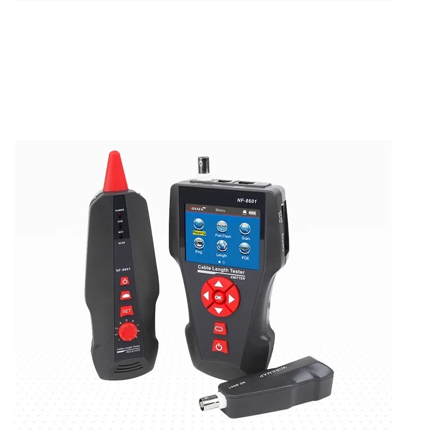 NOYAFA NF-8601 Network Cable Tester LCD Display Cable Tracker with PoE/PING Measure Length Wiremap Tester Ethernet Cable Tester