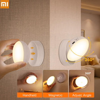 Xiaomi Night Light Motion Sensor 1200mAh Rechargeable Wireless Led Cabinet Lamp Rotating Magnetic For Kitchen Room Bedside Table