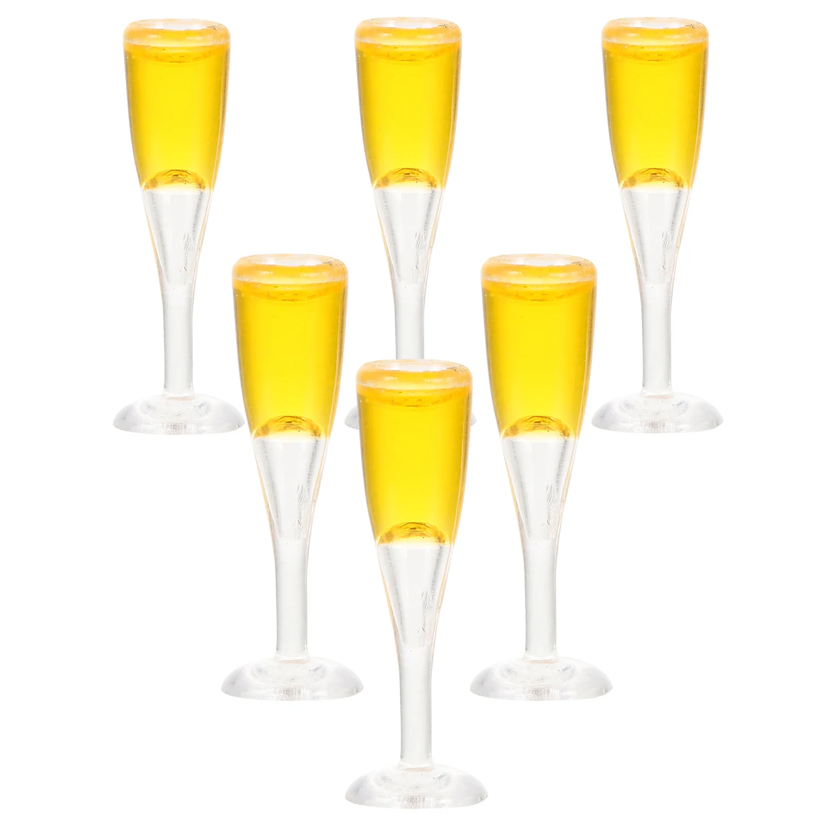 6 Pcs Dollhouse Glass Mini Accessories Miniature Goblets Micro Glasses Decoration Cocktail