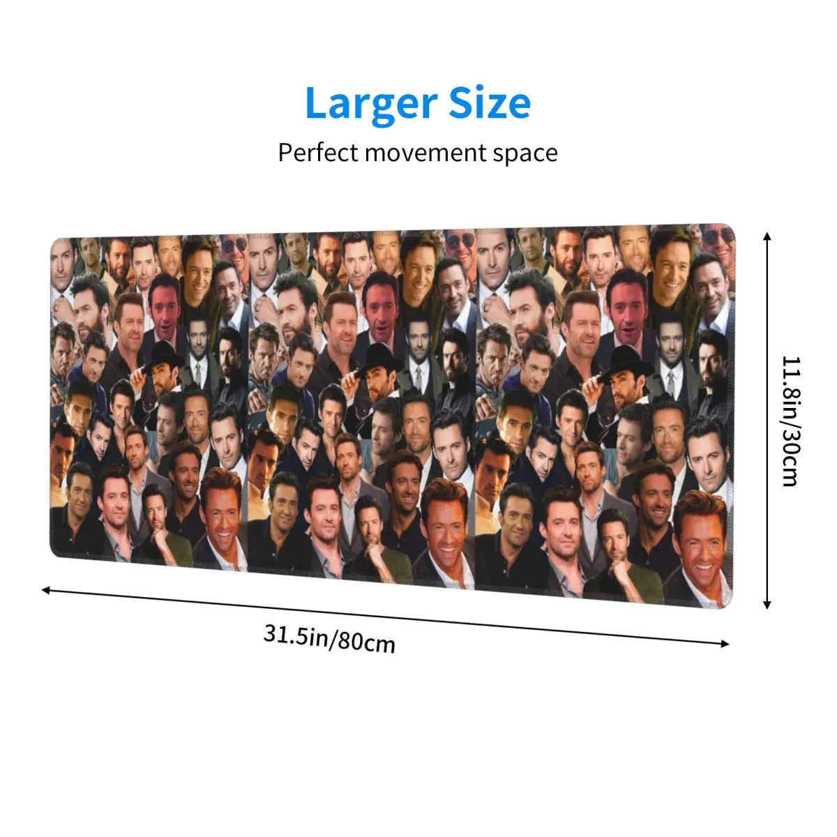 Hugh Jackman Photo Collage Large Mouse Pad Computer Keyboard Mouse Mat Gaming PC Laptop Desk Mat Office Accessories Table Mats