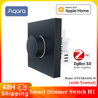 Aqara Smart Dimmer Switch H1 With Neutral Zigbee3.0 Gateway Remote Control for Smart Home Works with Homekit APP ZNXNKG01LM