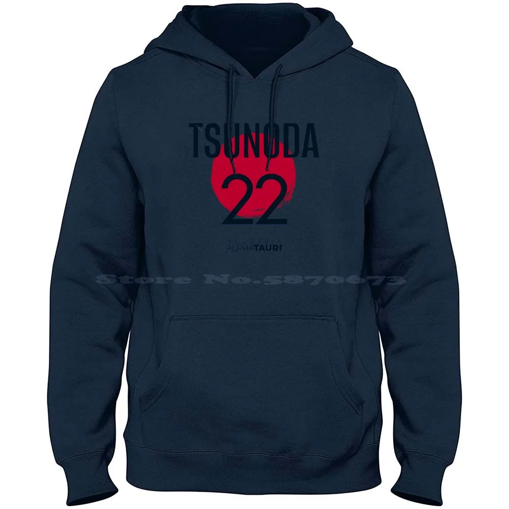 Yuki Tsunoda 22 Japanese Flag 100% Cotton Hoodie T Shirt Japanese Driver Yuki Tsunoda Number 22 2023